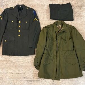 “Vintage 1950s US Army Infantry Uniform Lot M-1951 Jacket Wool Dress”  38S